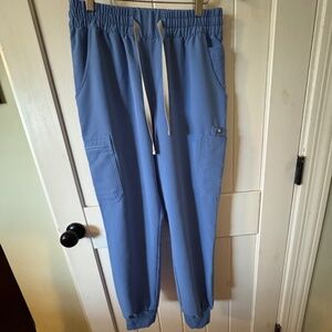 Figs Uman Relaxed Jogger Scrub Pants, Ceil Blue, Medium